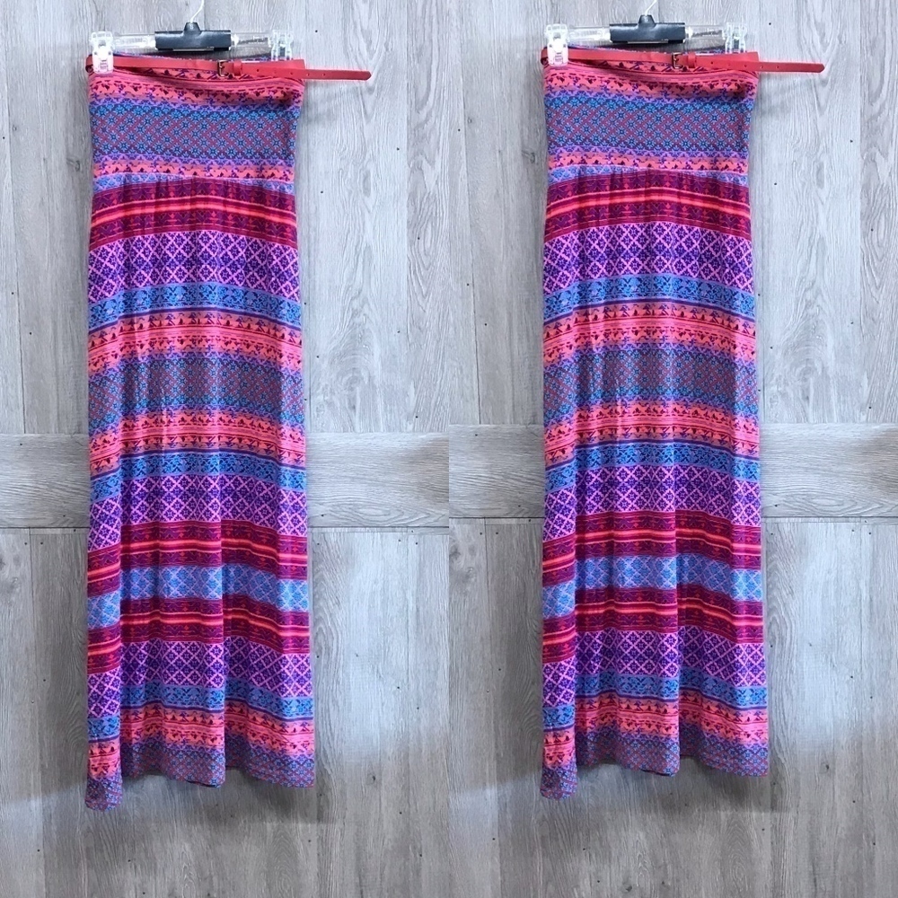 Multi Color Strapless Maxi Dress NWOT BB735
